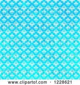 Clip Art of Retro Seamless Bright Gradient Blue Damask Background by Arena Creative
