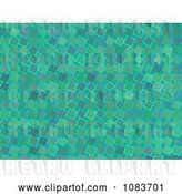 Clip Art of Retro Seamless Green Square Pattern Background by Chrisroll