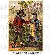 Clip Art of Retro the Merchant and the Beast by Prawny Vintage