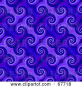 Clip Art of Retro Trendy Spiraling Blue Pattern Background by Arena Creative