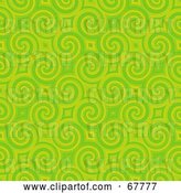 Clip Art of Retro Trendy Spiraling Green Pattern Background by Arena Creative