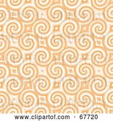 Clip Art of Retro Trendy Spiraling Orange Pattern Background by Arena Creative