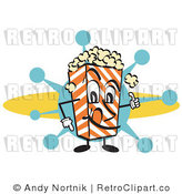 Clip Art Popcorn Guy Royalty Free Retro Vector by Andy Nortnik