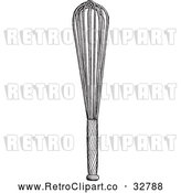 Clipart of a Retro Egg Whisk by Picsburg