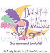 Retro Vector Clip Art of a Showgirl with Sample Text by Andy Nortnik