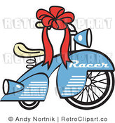 Royalty Free Retro Vector Clip Art of a Bicycle by Andy Nortnik