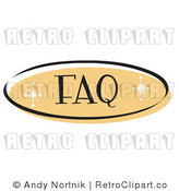 Royalty Free Retro Vector Clip Art of a FAQ Website Button by Andy Nortnik