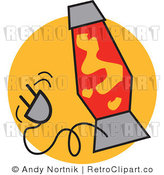 Royalty Free Retro Vector Clip Art of a Lava Lamp by Andy Nortnik