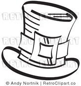 Royalty Free Retro Vector Clip Art of a Leprechaun Top Hat by Andy Nortnik