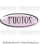 Royalty Free Retro Vector Clip Art of a Photos Website Button by Andy Nortnik
