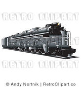 Royalty Free Retro Vector Clip Art of a Train by Andy Nortnik