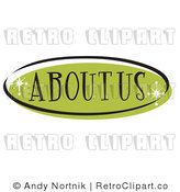 Royalty Free Retro Vector Clip Art of an About Us Website Button by Andy Nortnik