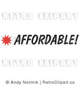 Royalty Free Retro Vector Clip Art of an Affordable Sign by Andy Nortnik