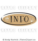 Royalty Free Retro Vector Clip Art of an Info Web Button by Andy Nortnik