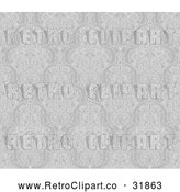 Vector Clip Art of a Grayscale Retro Seamless Middle Eastern Motif Background Pattern That Can Repeat Indefinitely by AtStockIllustration