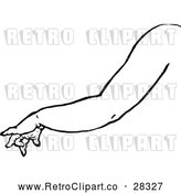 Vector Clip Art of a Retro Child's Arm by Prawny Vintage