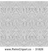 Vector Clip Art of a Retro Grayscale Seamless Islamic Motif Pattern by AtStockIllustration