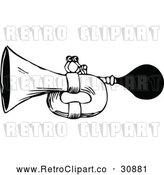 Vector Clip Art of a Retro Horn by Prawny Vintage