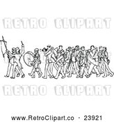 Vector Clip Art of a Retro Marching Band by Prawny Vintage
