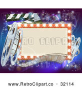 Vector Clip Art of a Retro Marquee Theater Sign V1000001 by AtStockIllustration