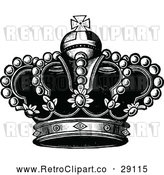 Vector Clip Art of a Retro Royal Crown by Prawny Vintage
