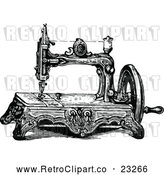 Vector Clip Art of a Retro Sewing Machine by Prawny Vintage