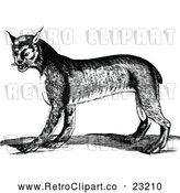 Vector Clip Art of an Aggressive Retro Bobcat by Prawny Vintage