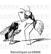 Vector Clip Art of Ant and Fly by Prawny Vintage