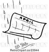 Vector Clip Art of April Showers by Prawny Vintage