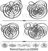 Vector Clip Art of Black Swirl Designs and Borders by BestVector