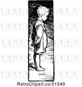 Vector Clip Art of Boy Standing by Prawny Vintage