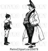 Vector Clip Art of Boy Talking to a Guy by Prawny Vintage