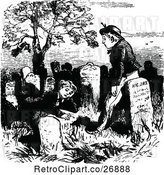 Vector Clip Art of Boys in a Cemetery by Prawny Vintage