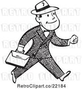 Vector Clip Art of Business Man Carrying a Briefcase by BestVector