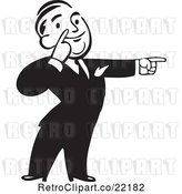 Vector Clip Art of Business Man Pointing to the Right by BestVector