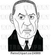 Vector Clip Art of Caricature of William Babington Maxwell by Prawny Vintage