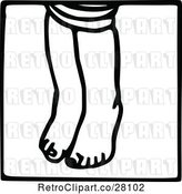 Vector Clip Art of Childs Feet Icon by Prawny Vintage
