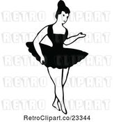 Vector Clip Art of Dancing Ballerina 3 by Prawny Vintage