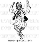 Vector Clip Art of Dancing Scotsman by Prawny Vintage