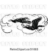 Vector Clip Art of Flying Crows by Prawny Vintage