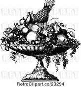 Vector Clip Art of Fruit Bowl by Prawny Vintage