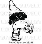 Vector Clip Art of Gnome Walking Away by Prawny Vintage