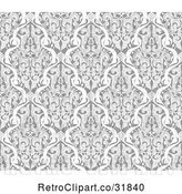 Vector Clip Art of Grayscale Seamless Islamic Motif Pattern 2 by AtStockIllustration