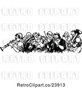 Vector Clip Art of Group of Musicians by Prawny Vintage
