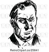 Vector Clip Art of Grumpy Guy by Prawny Vintage