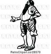 Vector Clip Art of Guy Pointing by Prawny Vintage