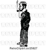 Vector Clip Art of Guy Smoking by Prawny Vintage