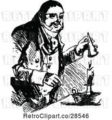 Vector Clip Art of Guy Snuffing a Candle by Prawny Vintage