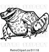 Vector Clip Art of Happy Frog by Prawny Vintage