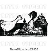 Vector Clip Art of Hen and Turkey Bird by Prawny Vintage
